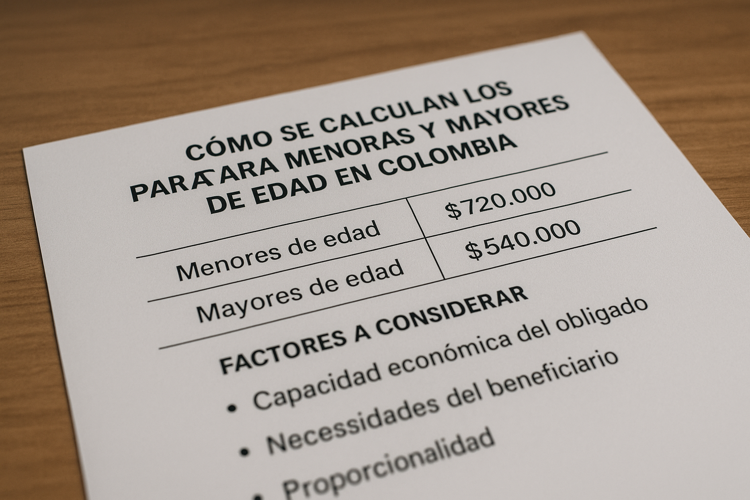  Cómo se calculan los alimentos para menores y mayores de edad en Colombia